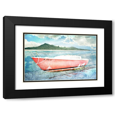 Gypsy Boat Black Modern Wood Framed Art Print with Double Matting by LightBoxJournal