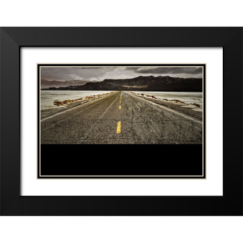 Gypsy Road Black Modern Wood Framed Art Print with Double Matting by LightBoxJournal