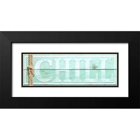 Gypsy Sea Sign V1 3 Black Modern Wood Framed Art Print with Double Matting by LightBoxJournal