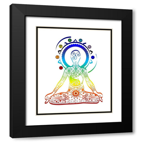 YogaV1 3 Black Modern Wood Framed Art Print with Double Matting by LightBoxJournal