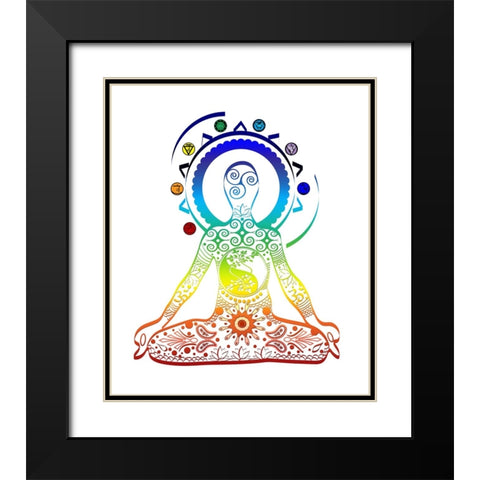 YogaV1 3 Black Modern Wood Framed Art Print with Double Matting by LightBoxJournal