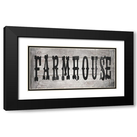 FarmFreshFarmSign V2 Black Modern Wood Framed Art Print with Double Matting by LightBoxJournal