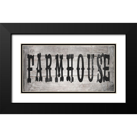 FarmFreshFarmSign V2 Black Modern Wood Framed Art Print with Double Matting by LightBoxJournal