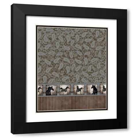 GypsyHorse CollectionSurfacePattern V2 5 Black Modern Wood Framed Art Print with Double Matting by LightBoxJournal