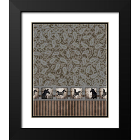 GypsyHorse CollectionSurfacePattern V2 5 Black Modern Wood Framed Art Print with Double Matting by LightBoxJournal