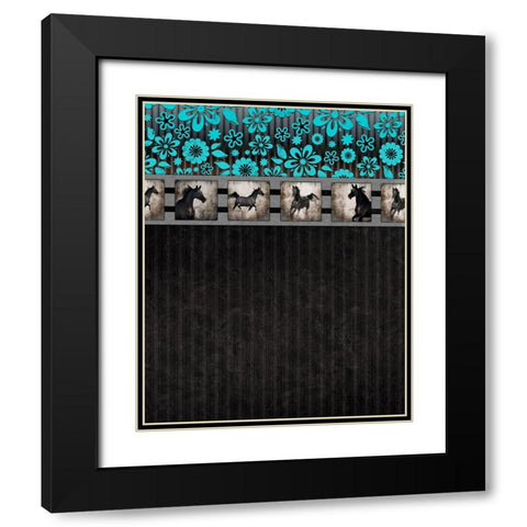 GypsyHorse CollectionSurfacePattern V2 6 Black Modern Wood Framed Art Print with Double Matting by LightBoxJournal