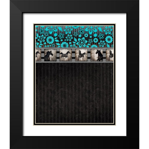 GypsyHorse CollectionSurfacePattern V2 6 Black Modern Wood Framed Art Print with Double Matting by LightBoxJournal