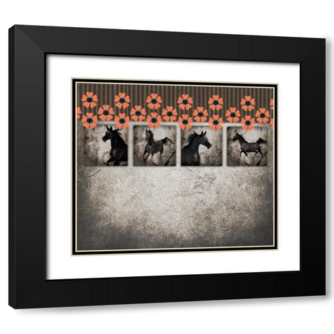 GypsyHorse CollectionSurfacePattern V2 10 Black Modern Wood Framed Art Print with Double Matting by LightBoxJournal