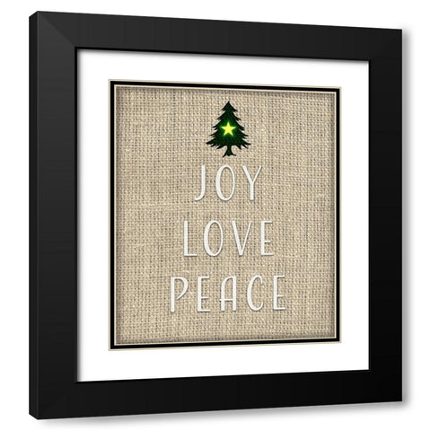 Personalized Christmas Sign V32 V3 Black Modern Wood Framed Art Print with Double Matting by LightBoxJournal