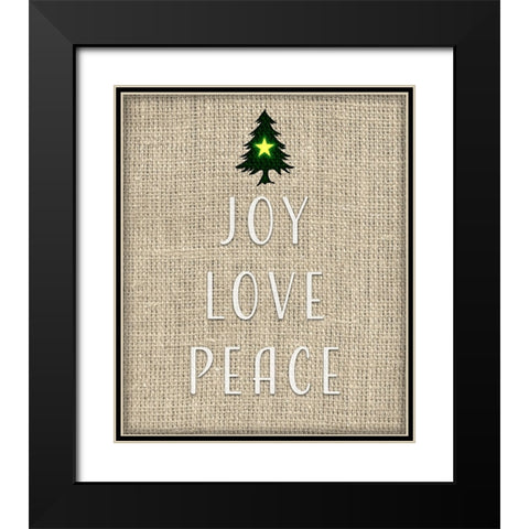Personalized Christmas Sign V32 V3 Black Modern Wood Framed Art Print with Double Matting by LightBoxJournal