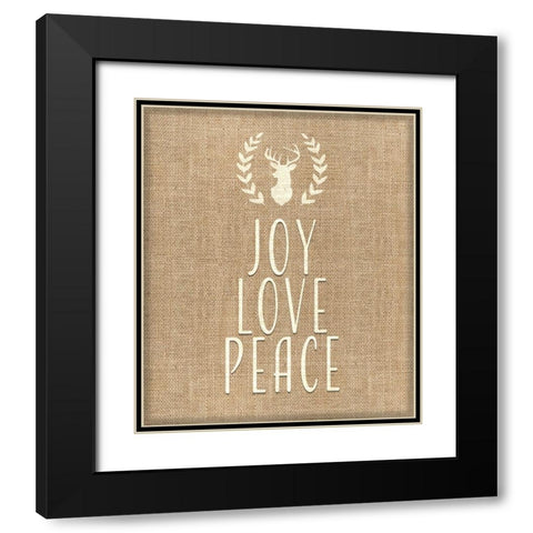 Personalized Christmas Sign V34 V1 Black Modern Wood Framed Art Print with Double Matting by LightBoxJournal
