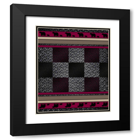 Bear_SurfacePattern V1 1 Black Modern Wood Framed Art Print with Double Matting by LightBoxJournal