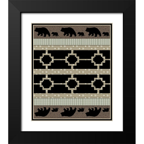 Bear_SurfacePattern V1 3 Black Modern Wood Framed Art Print with Double Matting by LightBoxJournal