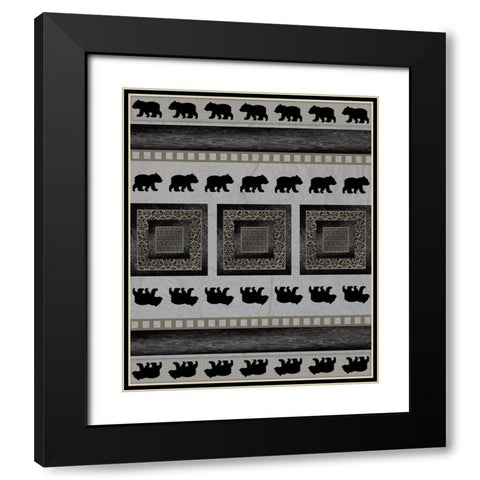 Bear_SurfacePattern V1 4 Black Modern Wood Framed Art Print with Double Matting by LightBoxJournal