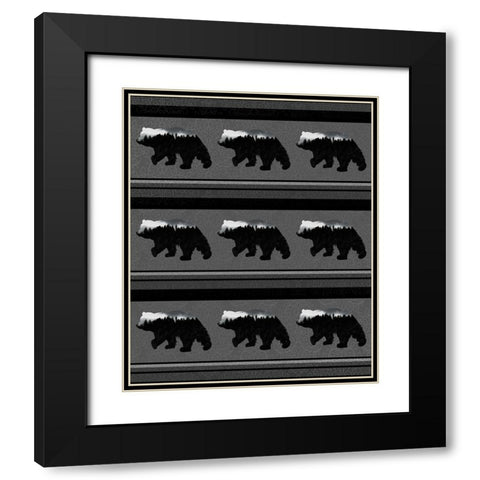 Bear_SurfacePattern V1 10 Black Modern Wood Framed Art Print with Double Matting by LightBoxJournal