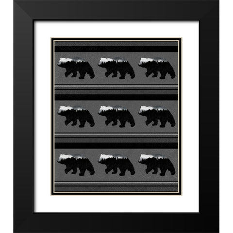 Bear_SurfacePattern V1 10 Black Modern Wood Framed Art Print with Double Matting by LightBoxJournal