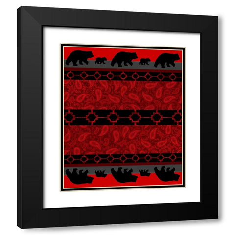 Bear_SurfacePattern V1 16 Black Modern Wood Framed Art Print with Double Matting by LightBoxJournal