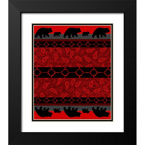 Bear_SurfacePattern V1 16 Black Modern Wood Framed Art Print with Double Matting by LightBoxJournal