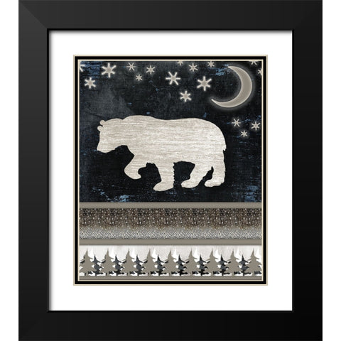 Good Night Moose V1 2 Black Modern Wood Framed Art Print with Double Matting by LightBoxJournal