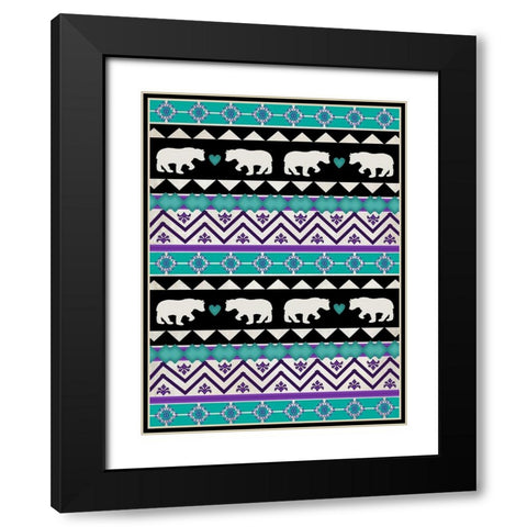 Lodge Surface Pattern_V1 9 Black Modern Wood Framed Art Print with Double Matting by LightBoxJournal