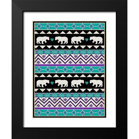 Lodge Surface Pattern_V1 9 Black Modern Wood Framed Art Print with Double Matting by LightBoxJournal