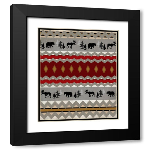 Lodge Surface Pattern_V1 11 Black Modern Wood Framed Art Print with Double Matting by LightBoxJournal