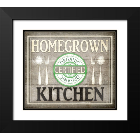 Home Grown Kitchen Black Modern Wood Framed Art Print with Double Matting by LightBoxJournal
