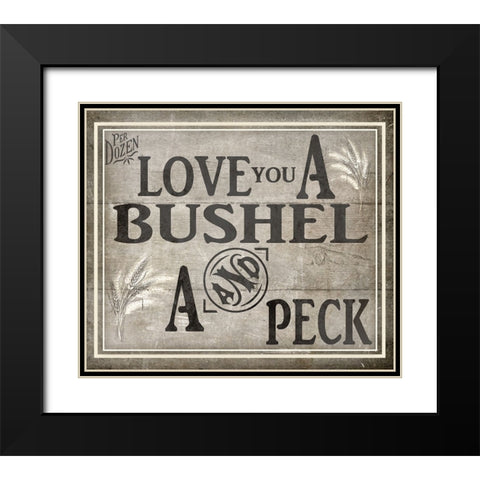 Love You BK Black Modern Wood Framed Art Print with Double Matting by LightBoxJournal