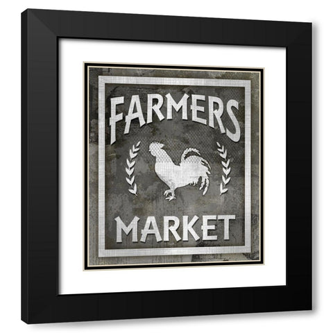 Farm Sign_Farmers Market 1 Black Modern Wood Framed Art Print with Double Matting by LightBoxJournal