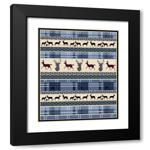 Whitetail Family 08 Black Modern Wood Framed Art Print with Double Matting by LightBoxJournal