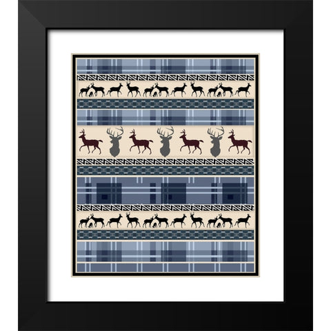 Whitetail Family 08 Black Modern Wood Framed Art Print with Double Matting by LightBoxJournal