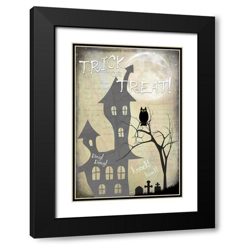 Say Boo 02 Black Modern Wood Framed Art Print with Double Matting by LightBoxJournal
