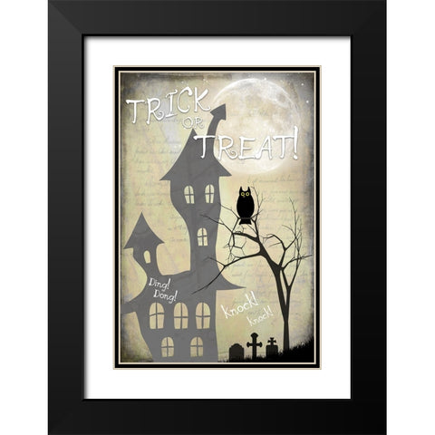Say Boo 02 Black Modern Wood Framed Art Print with Double Matting by LightBoxJournal