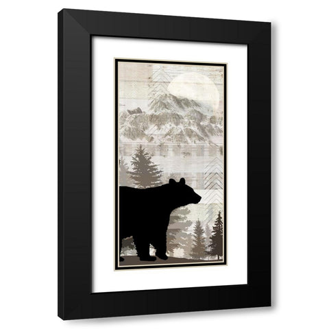 Blue Bear Lodge Sign 015 Black Modern Wood Framed Art Print with Double Matting by LightBoxJournal
