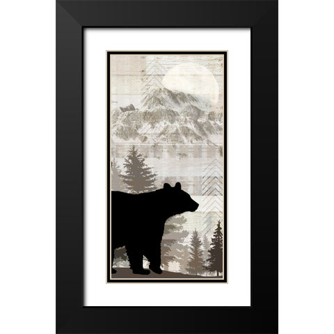 Blue Bear Lodge Sign 015 Black Modern Wood Framed Art Print with Double Matting by LightBoxJournal