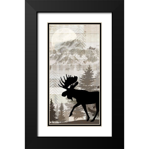 Blue Bear Lodge Sign 017 Black Modern Wood Framed Art Print with Double Matting by LightBoxJournal
