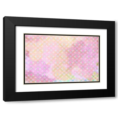 Spring Blooms Pattern 01 Black Modern Wood Framed Art Print with Double Matting by LightBoxJournal