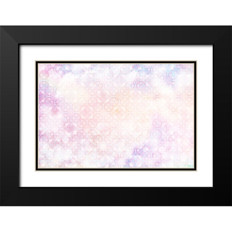 White Spring Blossoms Pattern 05 Black Modern Wood Framed Art Print with Double Matting by LightBoxJournal