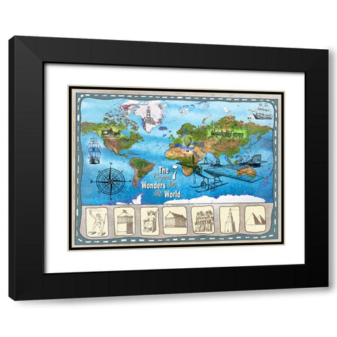 7 Ancient Wonders 02 Black Modern Wood Framed Art Print with Double Matting by LightBoxJournal