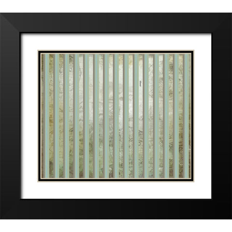 Vintage States Surface Pattern 06 Black Modern Wood Framed Art Print with Double Matting by LightBoxJournal