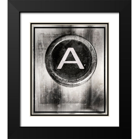 Farm Letter A captial Black Modern Wood Framed Art Print with Double Matting by LightBoxJournal