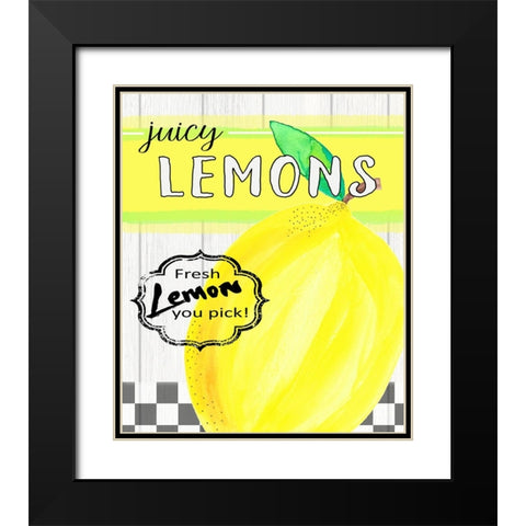Farm House Lemon vintage sign 1 Black Modern Wood Framed Art Print with Double Matting by LightBoxJournal