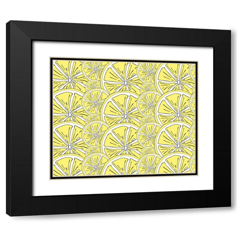 Just Lemons 4 Black Modern Wood Framed Art Print with Double Matting by LightBoxJournal