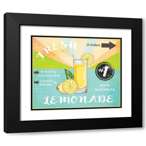 Simply Lemonade 1 Black Modern Wood Framed Art Print with Double Matting by LightBoxJournal