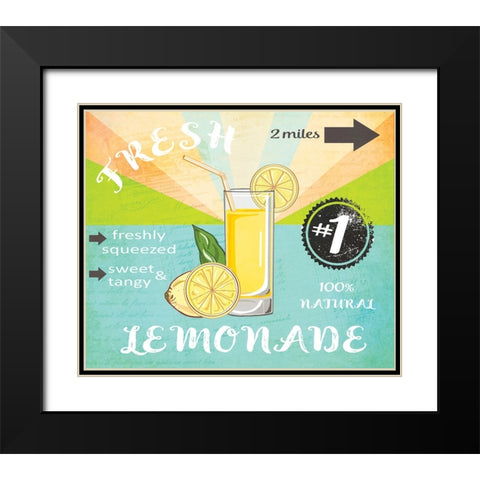 Simply Lemonade 1 Black Modern Wood Framed Art Print with Double Matting by LightBoxJournal