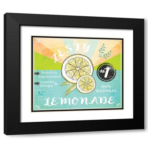 Simply Lemonade 2 Black Modern Wood Framed Art Print with Double Matting by LightBoxJournal