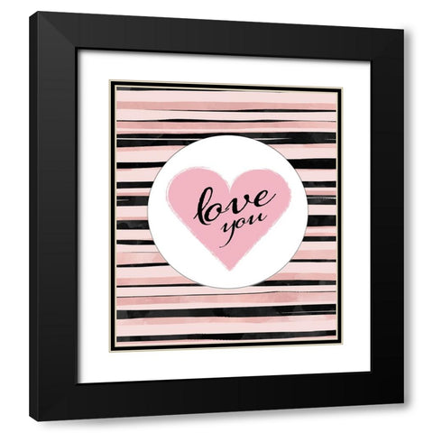 Love you 01 Black Modern Wood Framed Art Print with Double Matting by LightBoxJournal