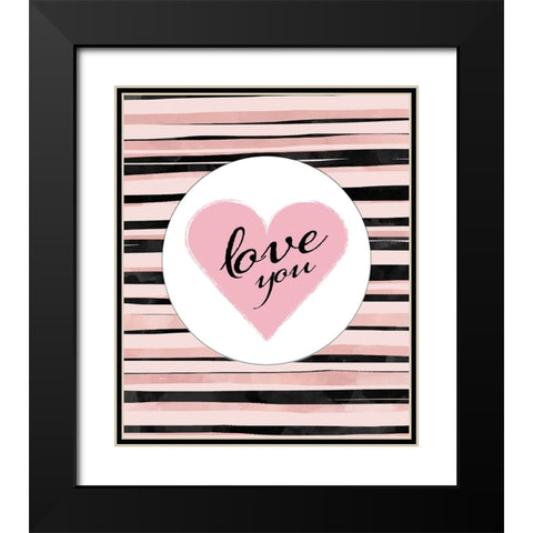 Love you 01 Black Modern Wood Framed Art Print with Double Matting by LightBoxJournal