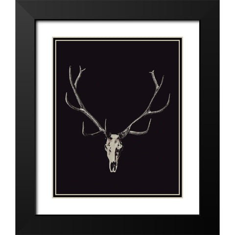 The Rustic Antler 01 Black Modern Wood Framed Art Print with Double Matting by LightBoxJournal