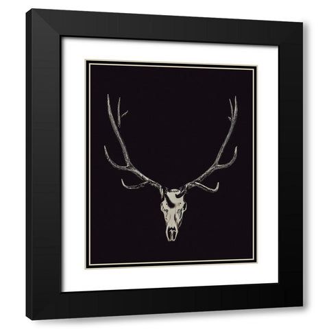 The Rustic Antler 02 Black Modern Wood Framed Art Print with Double Matting by LightBoxJournal